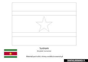 Kolorowanka Flaga Surinamu