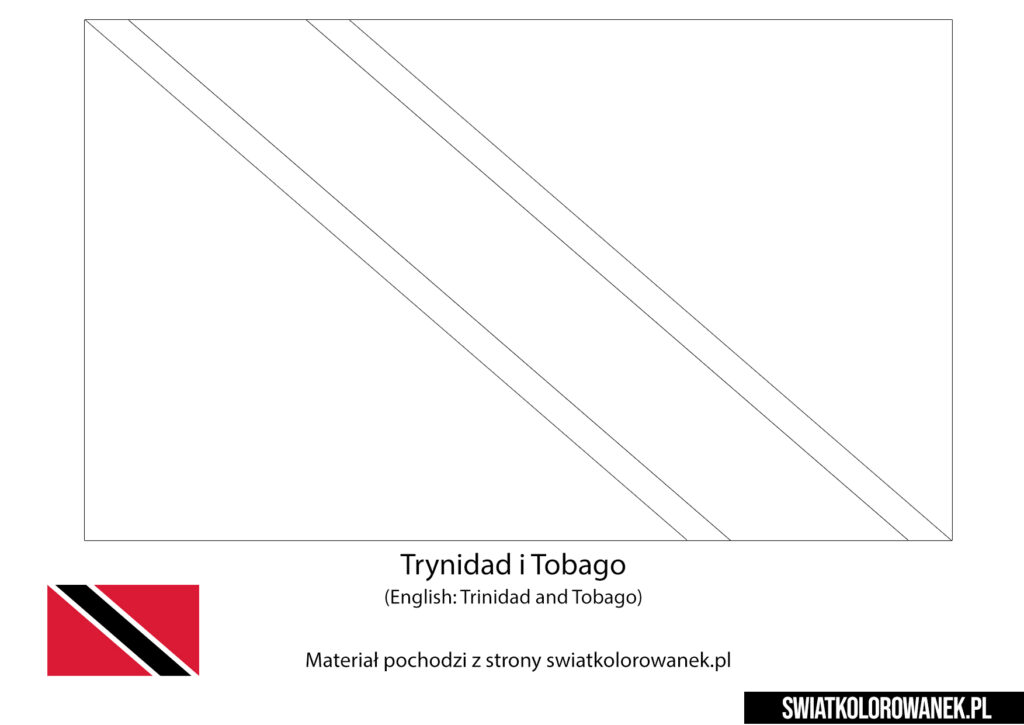 Kolorowanka flaga Trinidadu i Tobago