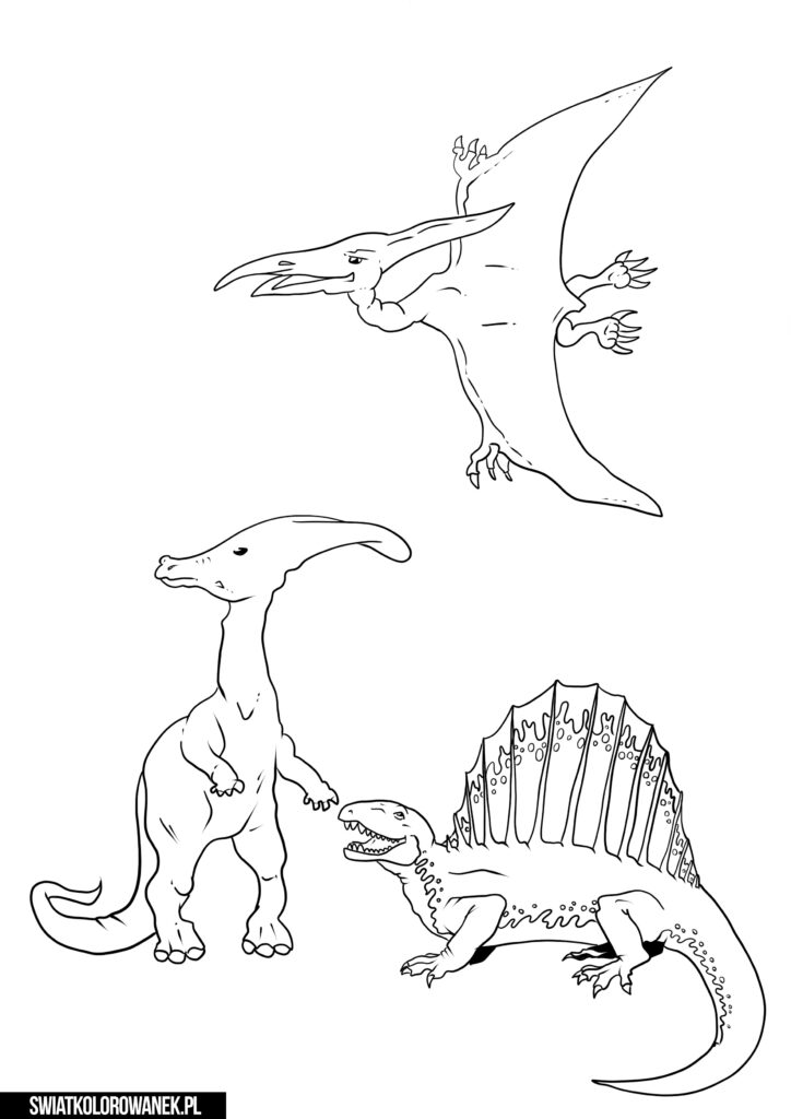 DInozaury malowanka do druku.