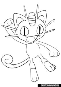 Kolorowanki Meowth Pokemon