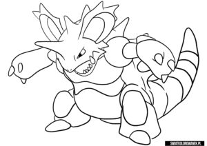 Kolorowanki Pokemon Nidoking