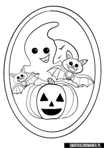 Mało straszna kolorowanka Halloween dla dzieci