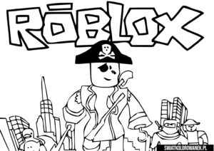Roblox kolorowanki z gry - Roblox Pirat. Kolorowanki z piratem Roblox.