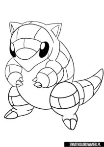 Sandshrew Kolorowanka Pokemon dla dzieci