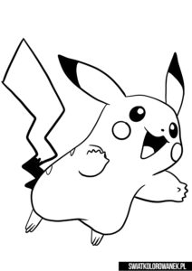 Wesoły Pikachu Kolorowanki Pokemon