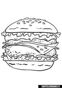 Hamburger malowanki dla dzieci