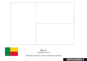 Kolorowanka Flaga Benin do druku