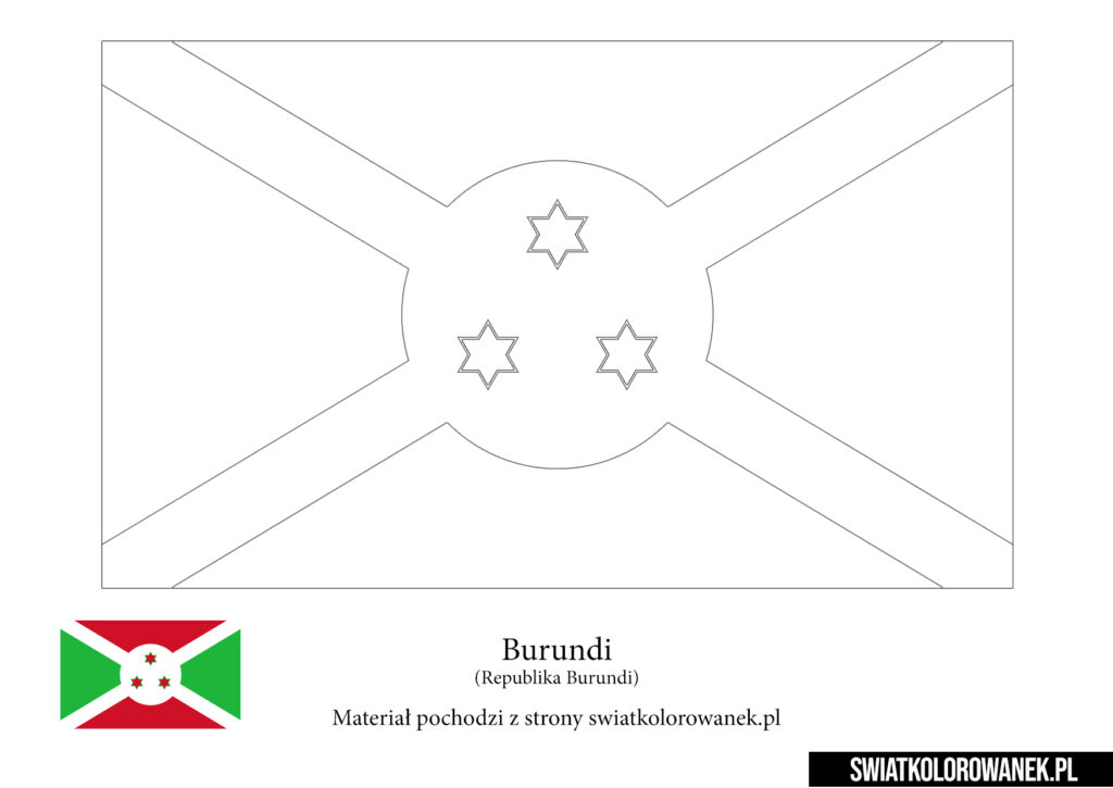 Kolorowanka Flaga Burundi do druku
