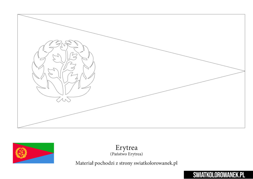 Kolorowanka Flaga Erytrea do druku