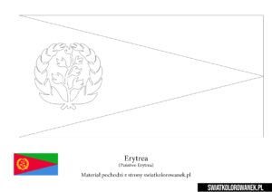 Kolorowanka Flaga Erytrea do druku