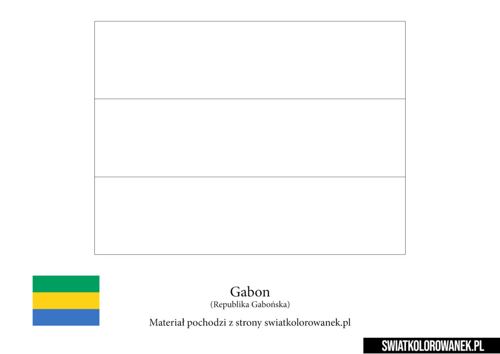 Malowanka Flaga Gabon do druku