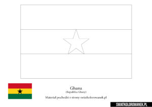 Malowanka Flaga Ghana do druku