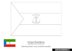 Kolorowanka Flaga Gwinea Równikowa do druku