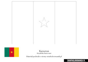 Malowanka Flaga Kamerun do druku