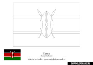 Kolorowanka Flaga Kenia do druku