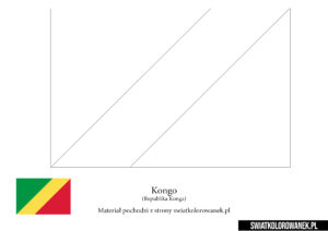Kolorowanka Flaga Kongo do druku