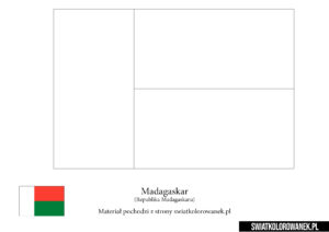 Malowanka Flaga Madagaskar do druku