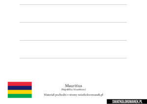 Malowanka Flaga Mauritius do druku