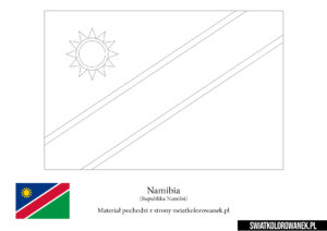 Malowanka Flaga Nambia do druku