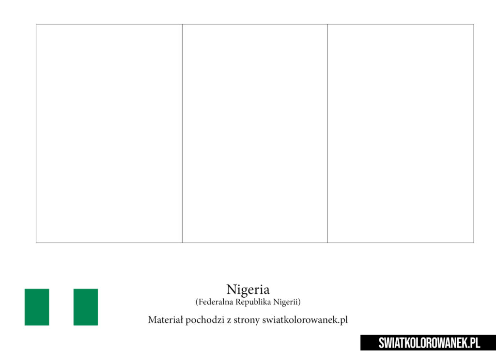Kolorowanka Flaga Nigeria do druku