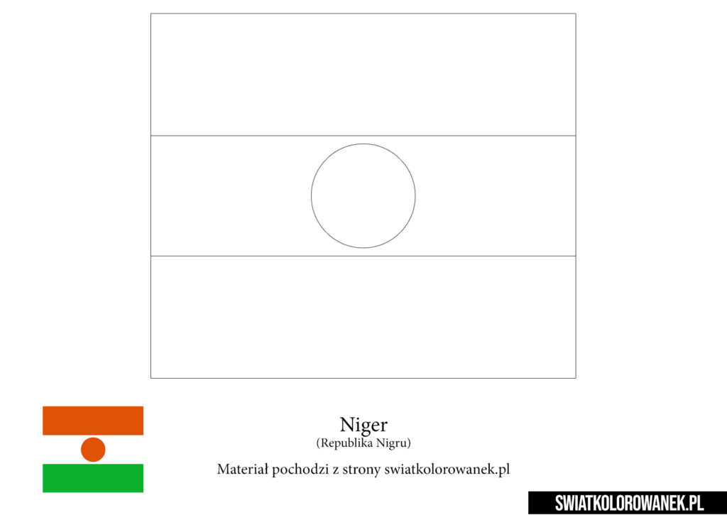 Malowanka Flaga Nigru do druku