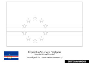 Malowanka Flaga Republika Zielonego Przylądka do druku