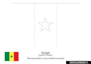 Malowanka Flaga Senegal do druku