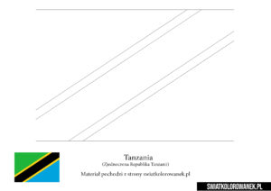 Malowanka Flaga Tanzani do druku
