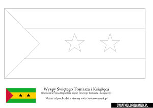 Kolorowanka Flaga Wyspy Świętego Tomasza i Książęca