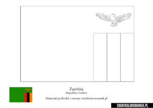 Malowanka Flaga Zambia do druku