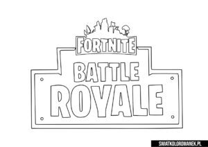 Logo Fortnite Battle Royale kolorowanka. Kolorowanki.