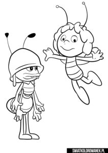 Malowanki Pszczółka Maja i Mrówka