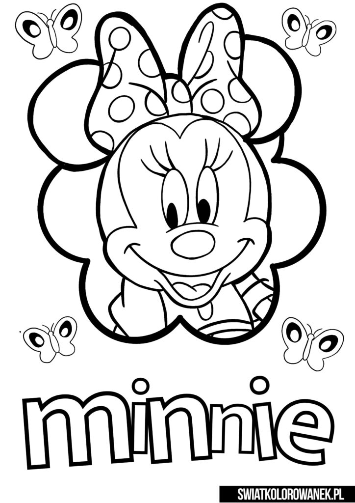 Myszka Minnie Kolorowanka