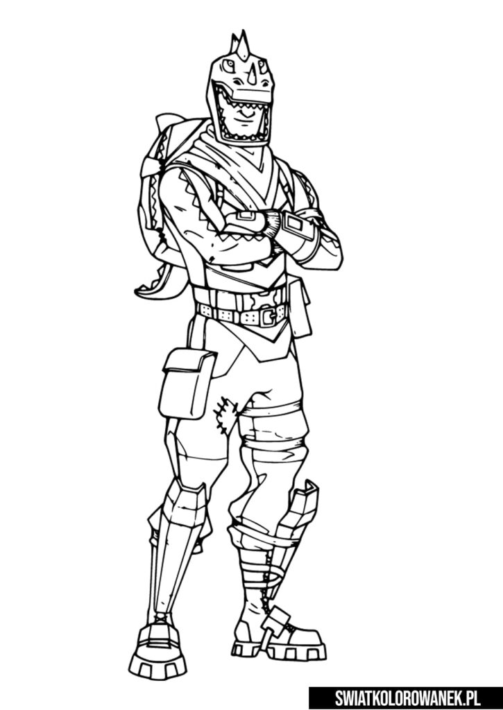 Rex Fortnite Coloring Pages