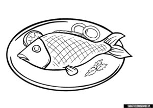 Ryba na talerzu do druku
