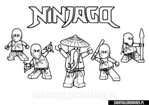 Malowanka z postaciami Lego Ninjago. Kolorowanki Lego Ninjago
