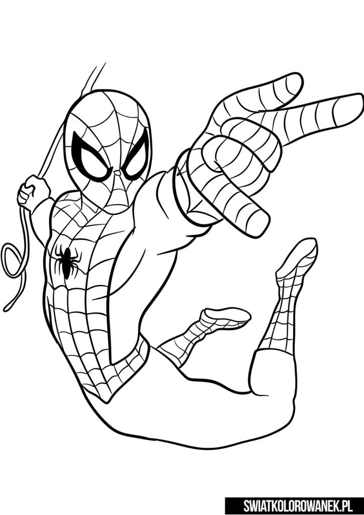 Malowanki Spiderman dla chłopców. Spiderman Kolorowanka