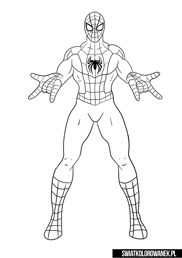 Spiderman malowanka do druku. Spiderman do druku kolorowanka z spidermanem.