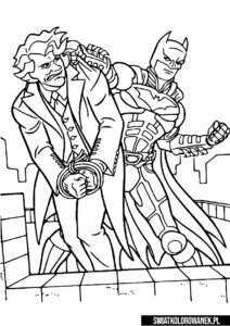 Batman i Joker Kolorowanka do druku