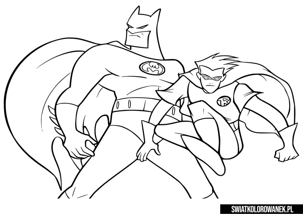 Batman i Robin. Kolorowanki Batman.