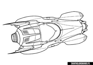 Batmobil kolorowanka. Samochód Batmana.