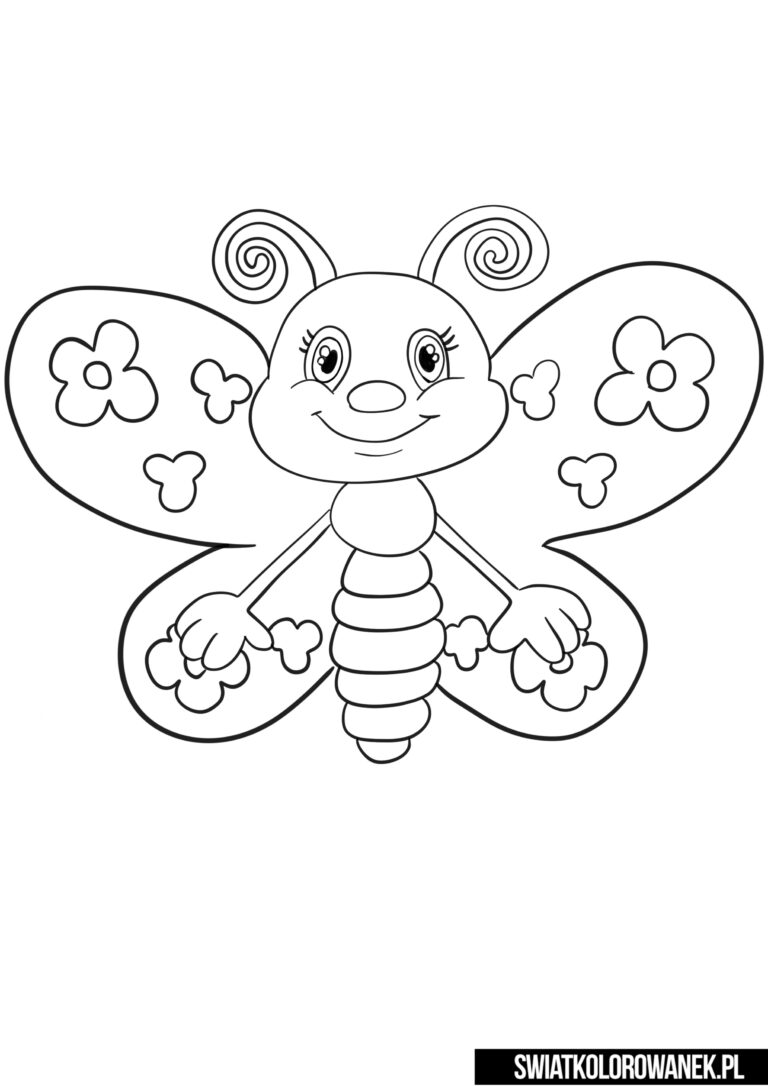 Kolorowanki Motyle. Butterfly Coloring Pages