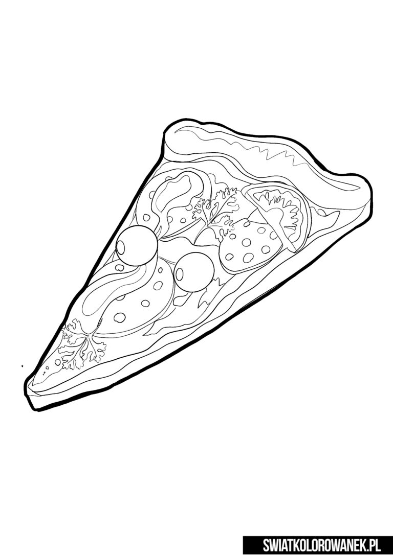 Kawałek pizzy kolorowanka pizza.