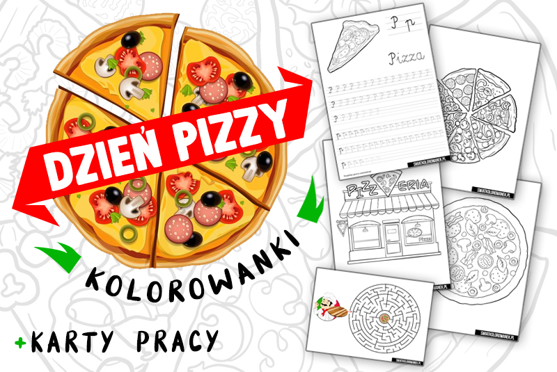 Mędzynarodowy Dzień Pizzy kolorowanki