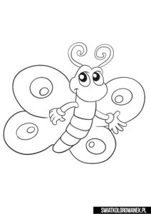 Motylek kolorowanka dla dzieci (2)