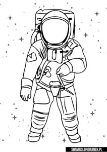 Astronauta kolorowanka do wydruku.