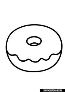 Donut kolorowanka dla dzieci