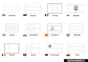 Malowanki Flagi Państw Europejskich