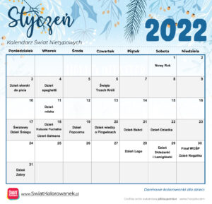 Kalendarz Świat Nietypowych - Styczeń 2022