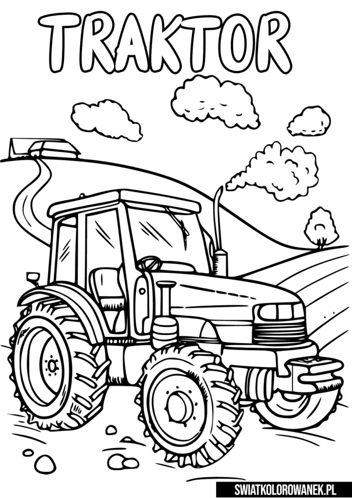 Kolorowanki Traktory. Malowanki z traktorami do pobrania.